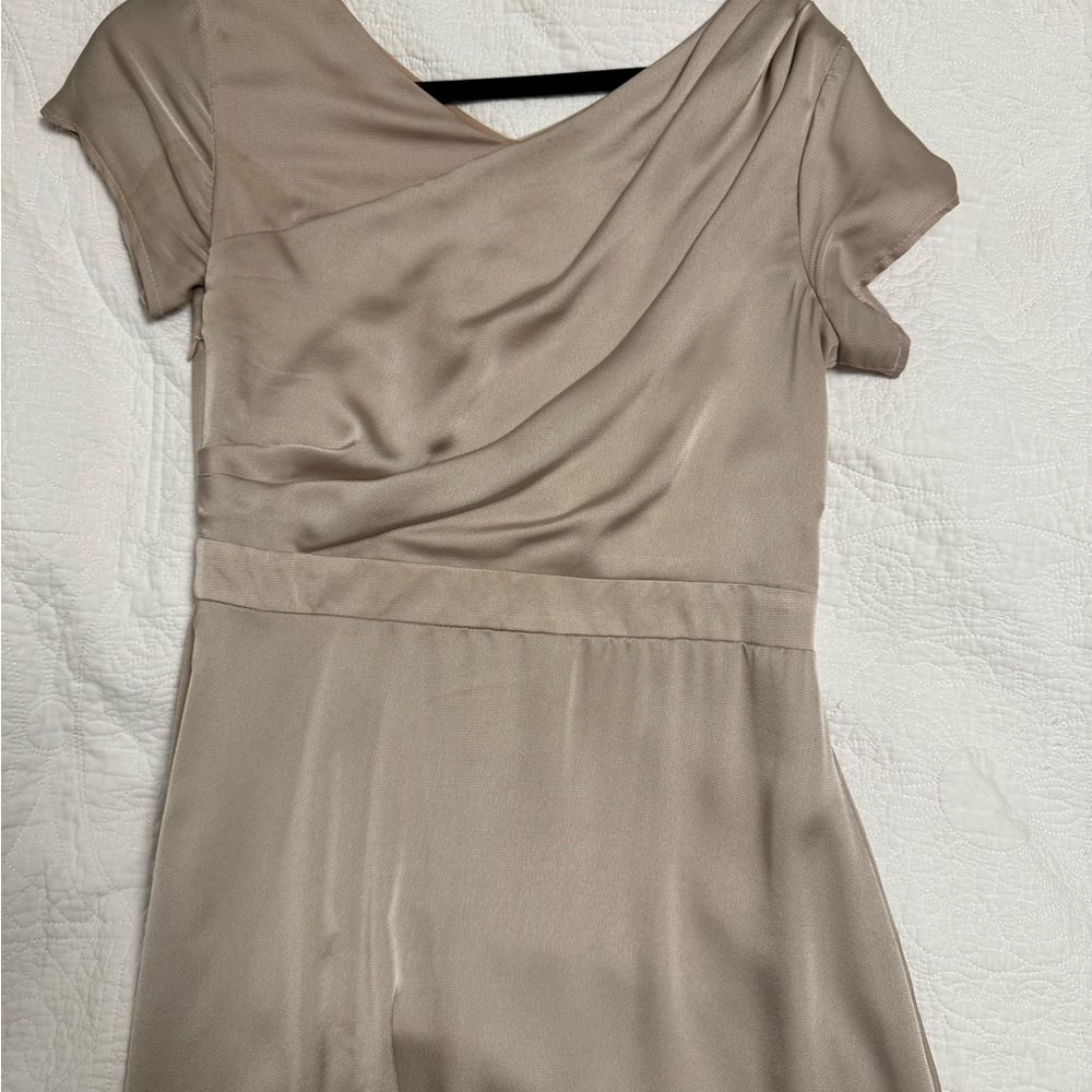 TFNC Women's Taupe High-Low Dress